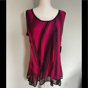 Simply Vera Vera Wang Blouse Tunic Sz L